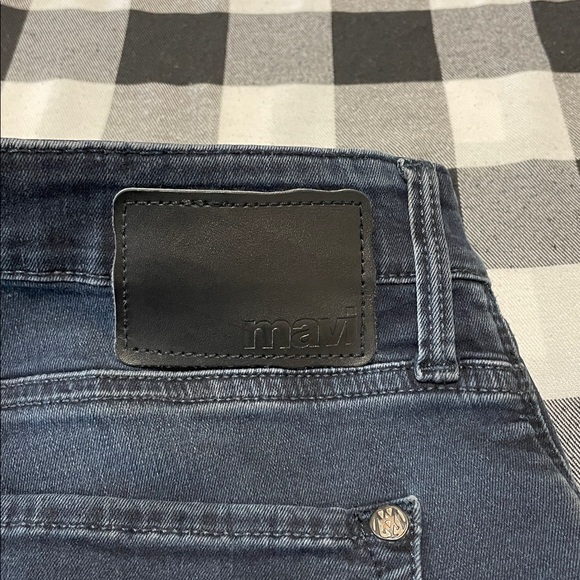 Mavi Straight Leg Jeans Men's Size 34 x 34 Long Tall Stretch Dark Deep Blue - Picture 10 of 12